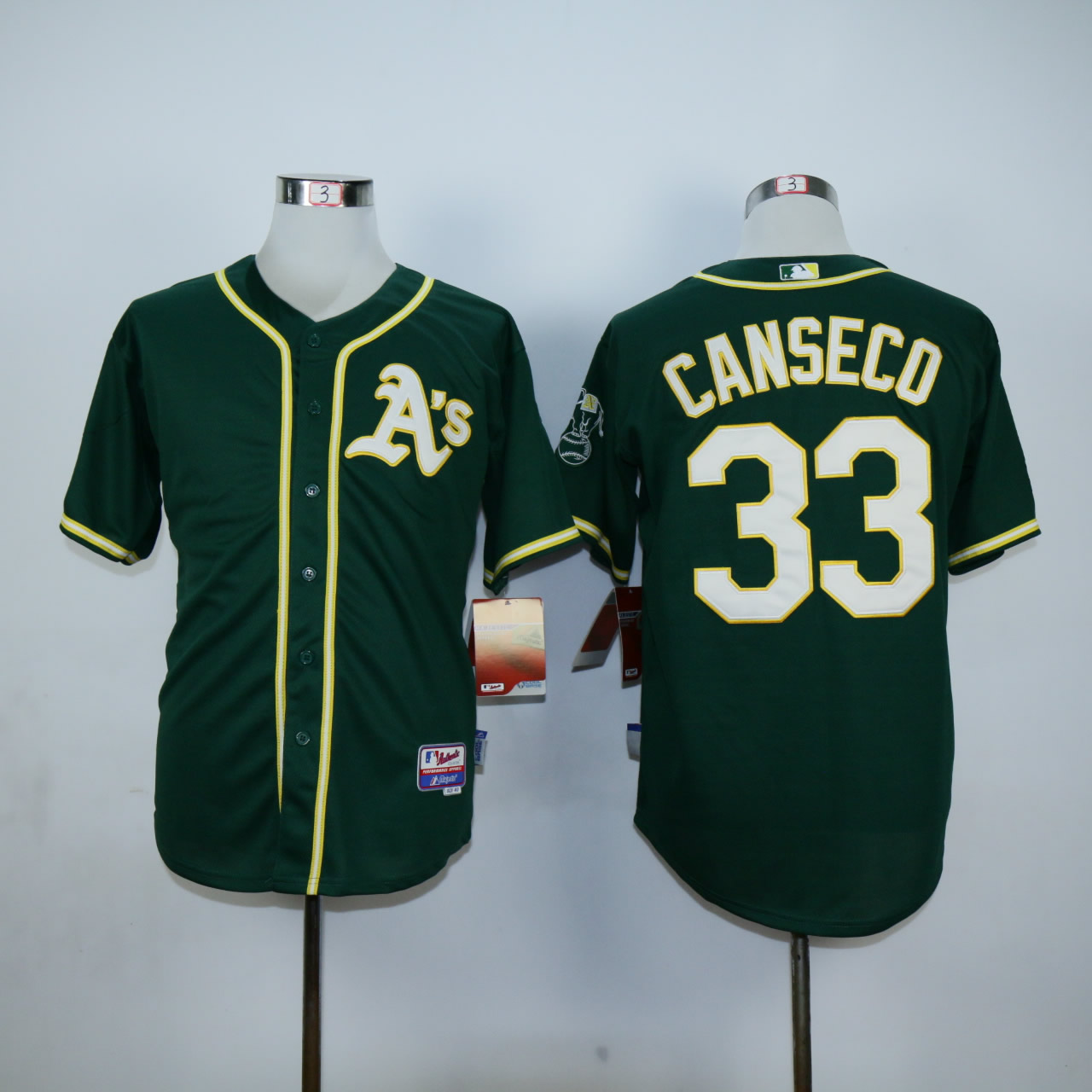 Men Oakland Athletics #33 Canseco Green MLB Jerseys->oakland athletics->MLB Jersey
